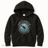 Whale Conservation Save The Ocean Humpback Whale Lover Kids Hoodie thumb 0