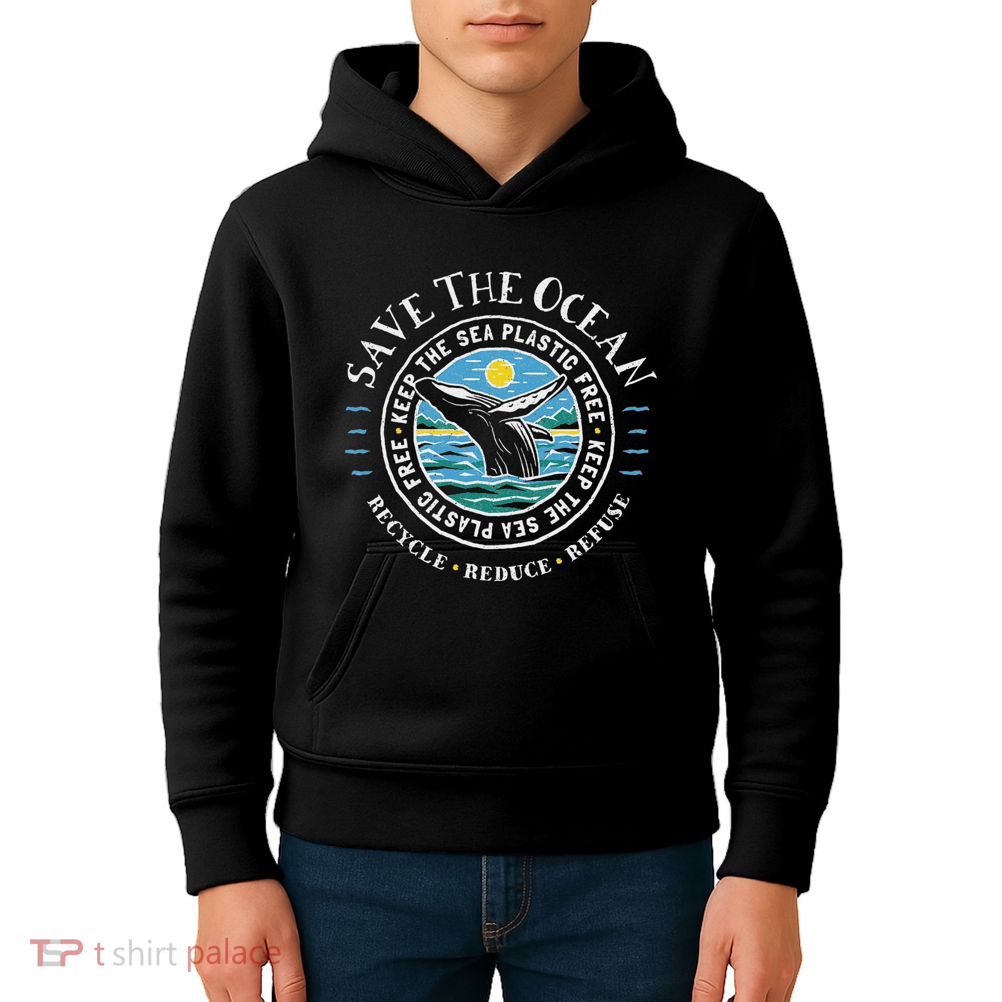 Whale Conservation Save The Ocean Humpback Whale Lover Kids Hoodie