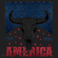 Western Cow Skull America Est 1776 Women's Sweatshirt thumb 2