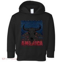 Western Cow Skull America Est 1776 Toddler Hoodie thumb 0