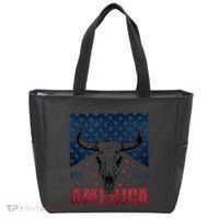 Western Cow Skull America Est 1776 Tote Bag thumb 0