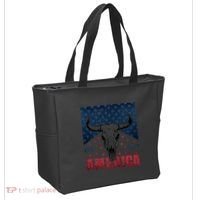 Western Cow Skull America Est 1776 Tote Bag thumb 2