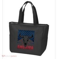 Western Cow Skull America Est 1776 Tote Bag thumb 3