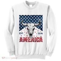 Western Cow Skull America Est 1776 Sweatshirt thumb 0