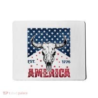 Western Cow Skull America Est 1776 Mousepad thumb 0