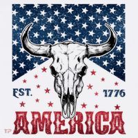 Western Cow Skull America Est 1776 Baby Bodysuit thumb 2