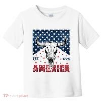 Western Cow Skull America Est 1776 Toddler T-Shirt thumb 0