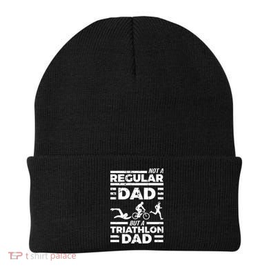 World Coolest Triathlon Dad For Triathlete Daddy Gift Beanie