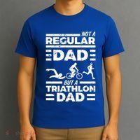 World Coolest Triathlon Dad For Triathlete Daddy Gift T-Shirt thumb 3