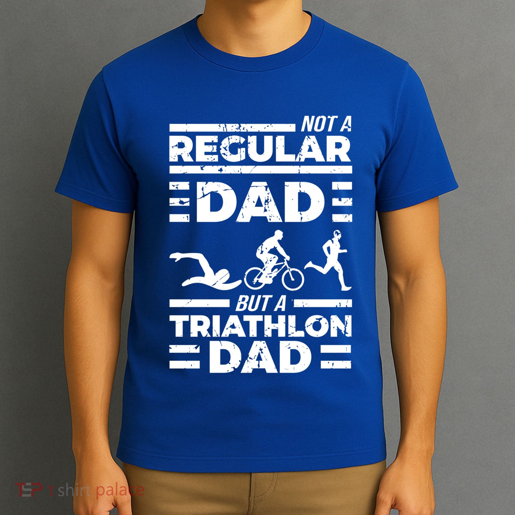 World Coolest Triathlon Dad For Triathlete Daddy Gift T-Shirt