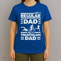 World Coolest Triathlon Dad For Triathlete Daddy Gift T-Shirt thumb 4