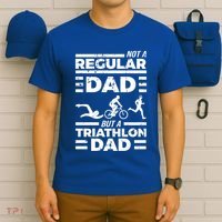 World Coolest Triathlon Dad For Triathlete Daddy Gift T-Shirt thumb 6