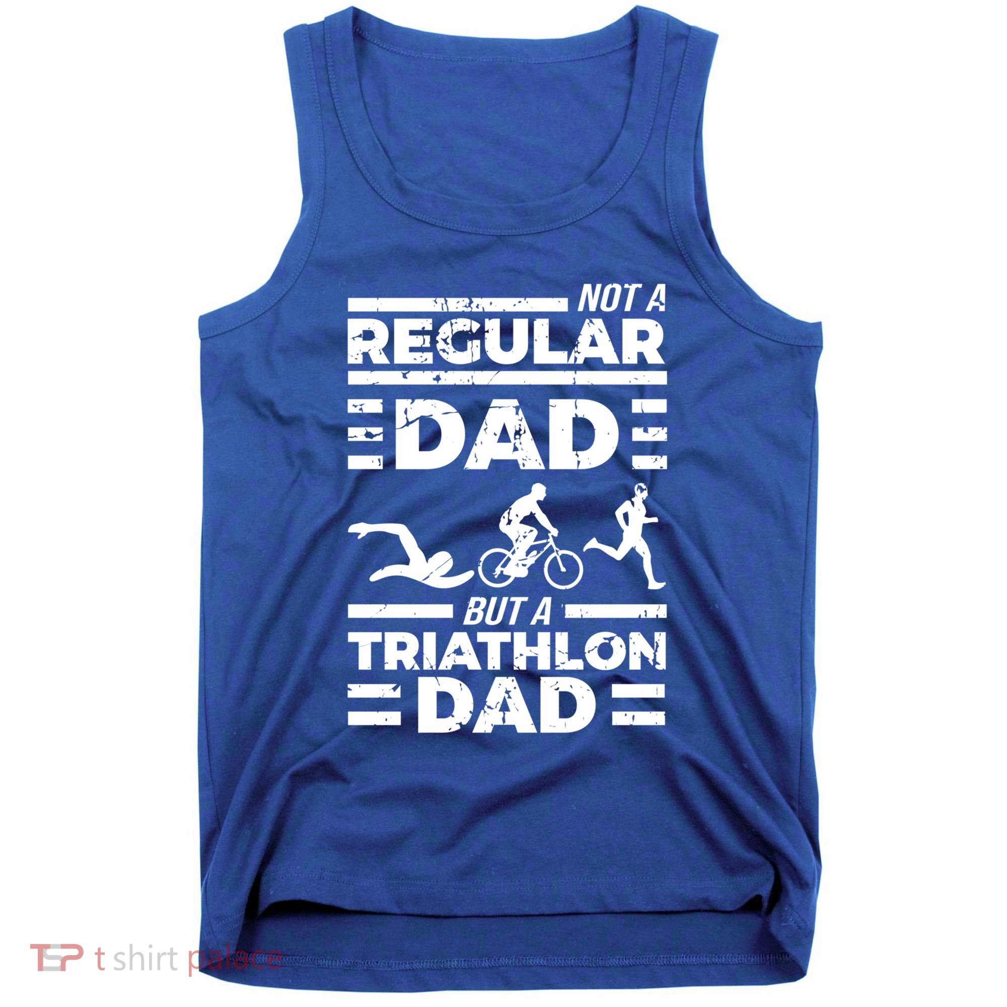 World Coolest Triathlon Dad For Triathlete Daddy Gift Tank Top