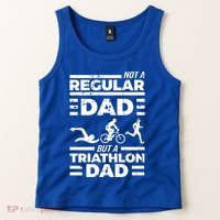 World Coolest Triathlon Dad For Triathlete Daddy Gift Tank Top thumb 2