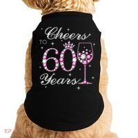 WoM.e.ns Cheers to 60 Years 60th Birthday Party 60 Years Old V-Neck Doggie Tank thumb 0