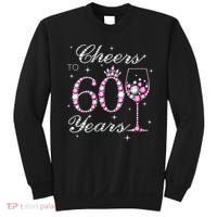 WoM.e.ns Cheers to 60 Years 60th Birthday Party 60 Years Old V-Neck Sweatshirt thumb 0