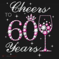 WoM.e.ns Cheers to 60 Years 60th Birthday Party 60 Years Old V-Neck T-Shirt thumb 7