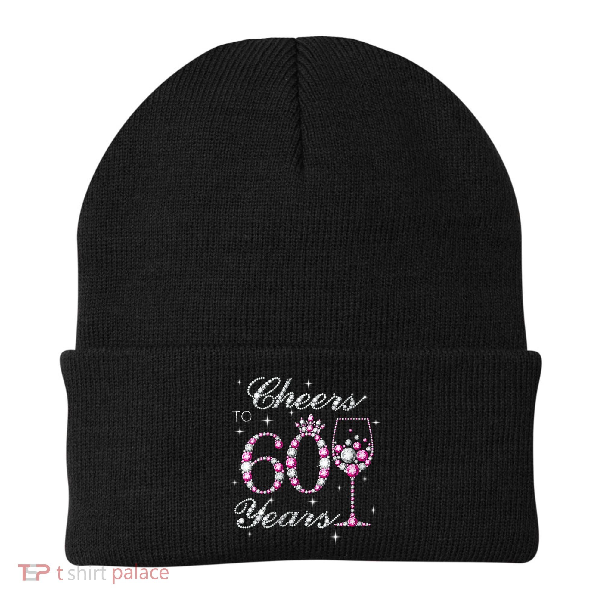 WoM.e.ns Cheers to 60 Years 60th Birthday Party 60 Years Old V-Neck Beanie