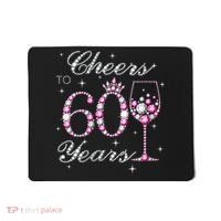 WoM.e.ns Cheers to 60 Years 60th Birthday Party 60 Years Old V-Neck Mousepad thumb 0