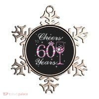 WoM.e.ns Cheers to 60 Years 60th Birthday Party 60 Years Old V-Neck Ornament thumb 0