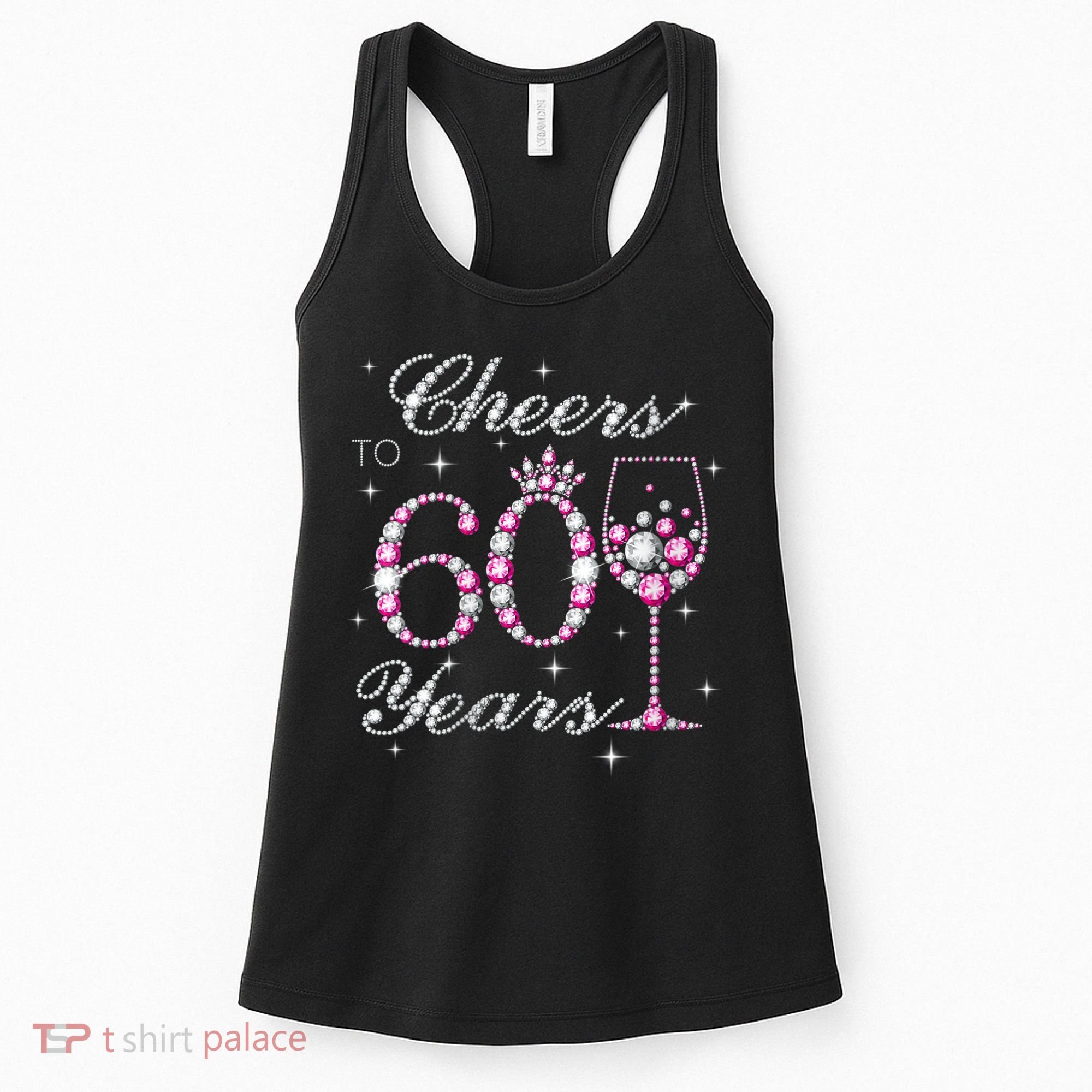 WoM.e.ns Cheers to 60 Years 60th Birthday Party 60 Years Old V-Neck Women's Tank Top