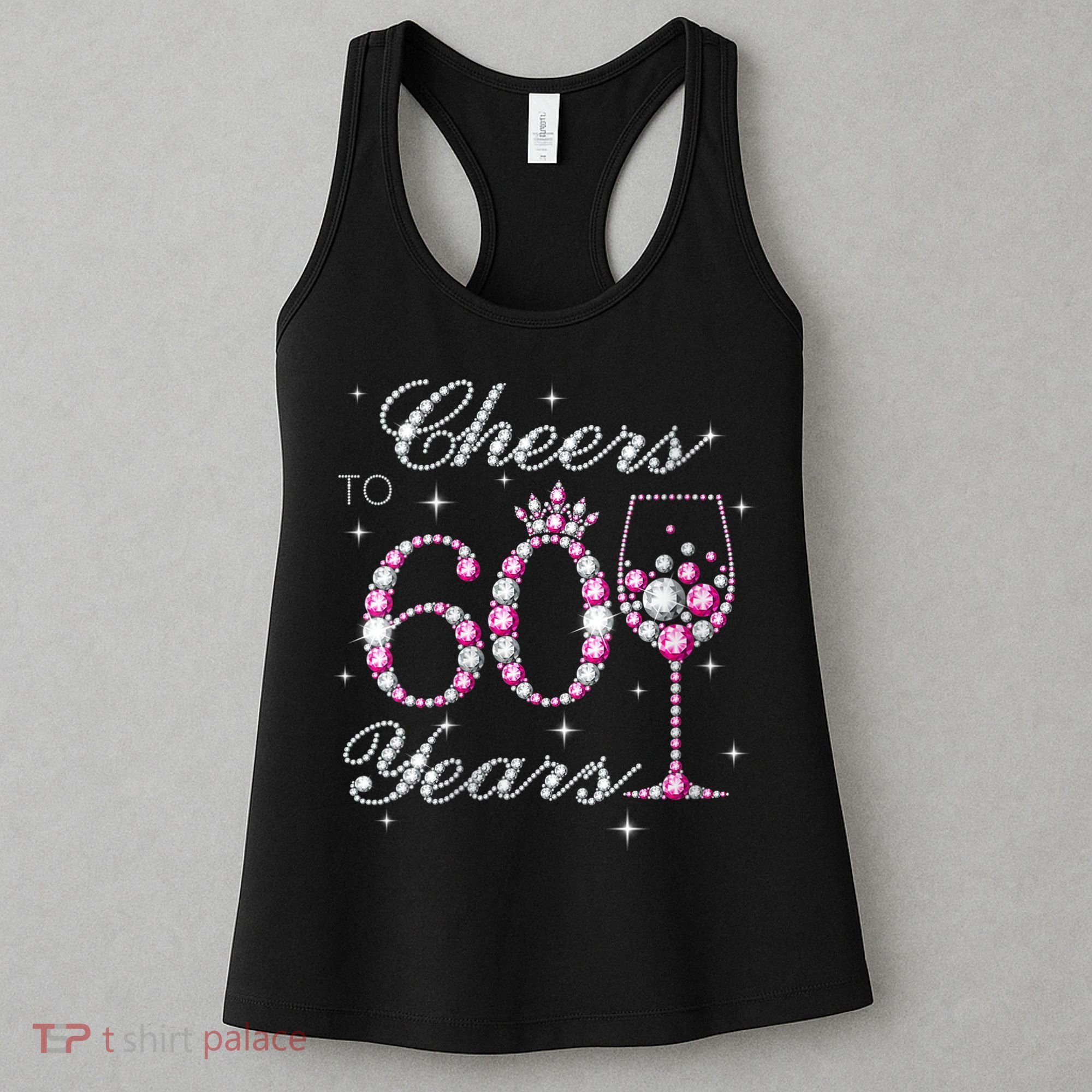 WoM.e.ns Cheers to 60 Years 60th Birthday Party 60 Years Old V-Neck Women's Tank Top