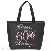 WoM.e.ns Cheers to 60 Years 60th Birthday Party 60 Years Old V-Neck Tote Bag thumb 0