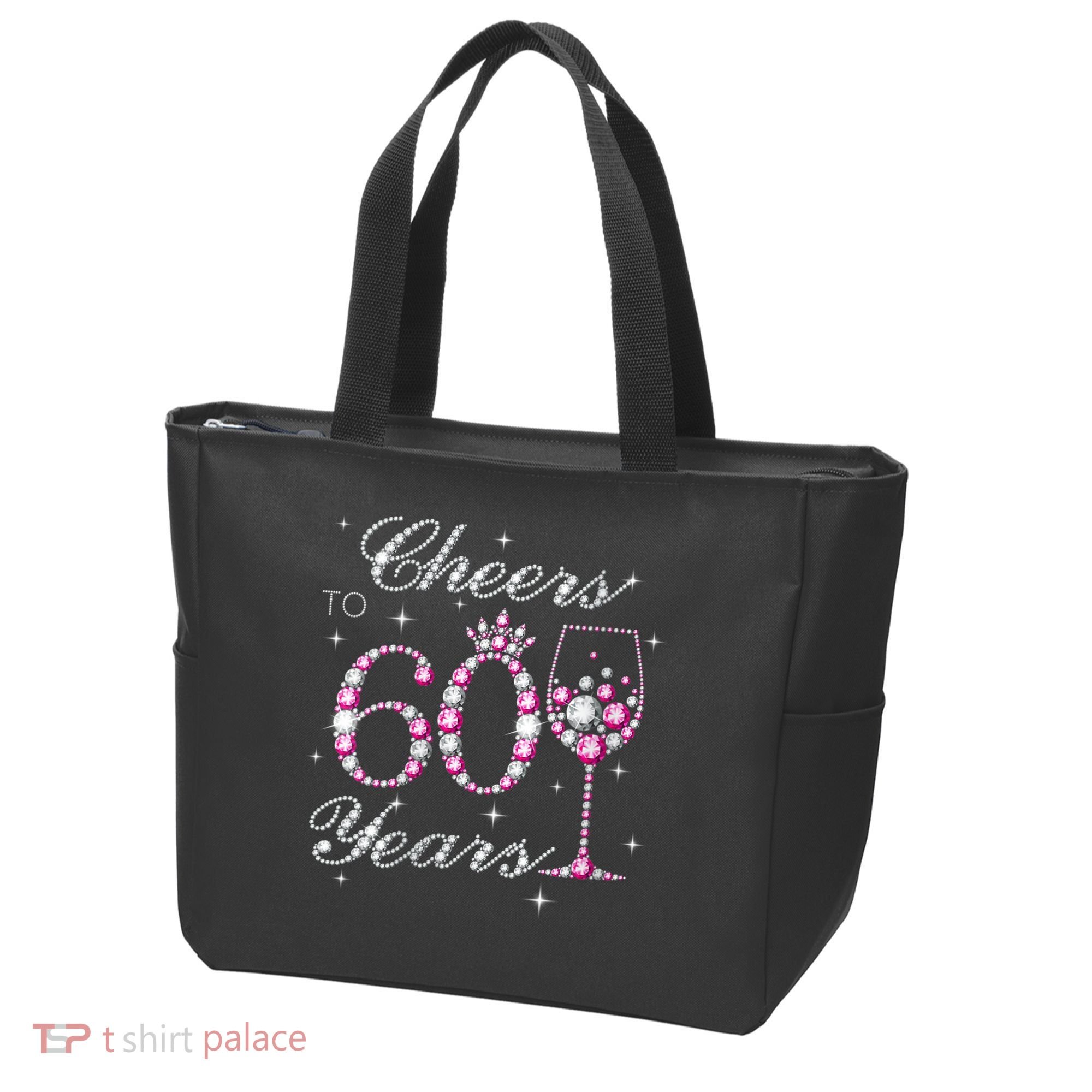 WoM.e.ns Cheers to 60 Years 60th Birthday Party 60 Years Old V-Neck Tote Bag
