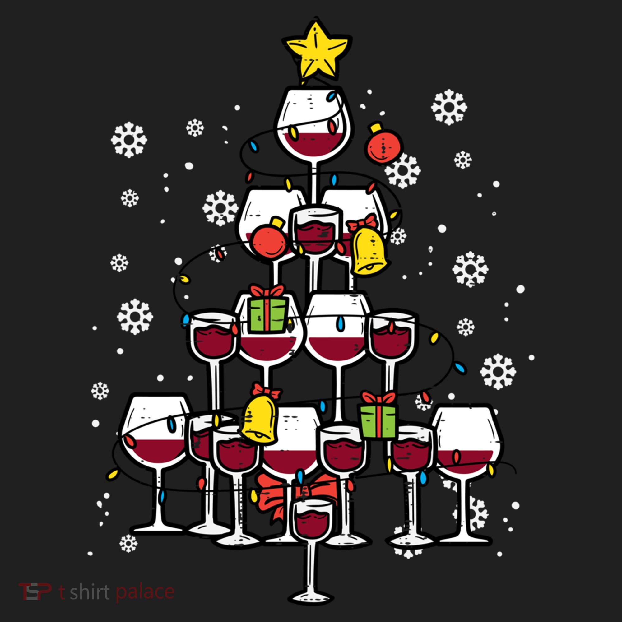 Wine Christmas Tree Xmas Pajamas Pjs Gift Beanie