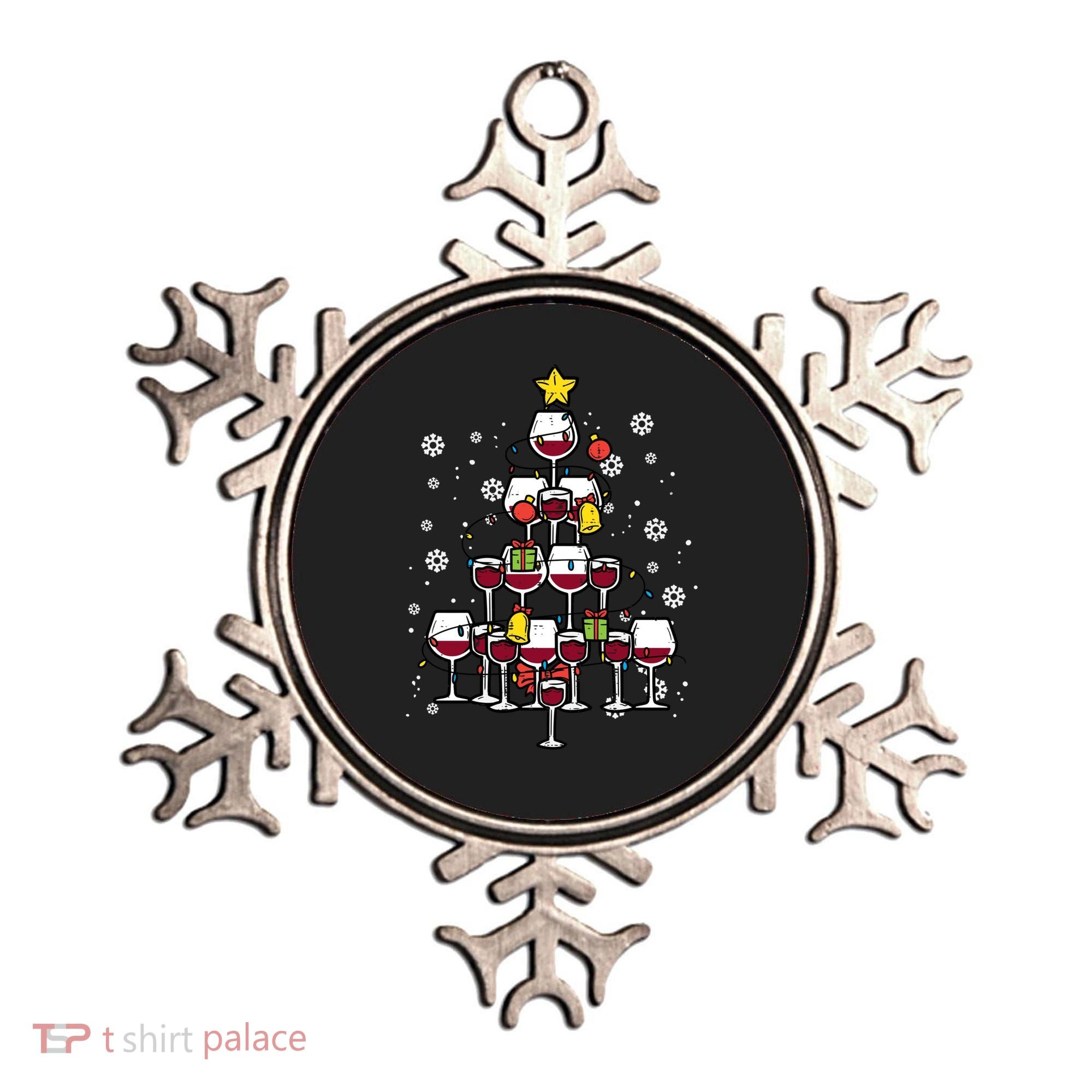 Wine Christmas Tree Xmas Pajamas Pjs Gift Ornament