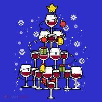 Wine Christmas Tree Xmas Pajamas Pjs Gift Long Sleeve Shirt thumb 2