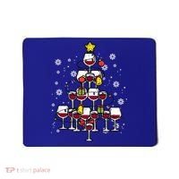Wine Christmas Tree Xmas Pajamas Pjs Gift Mousepad thumb 0