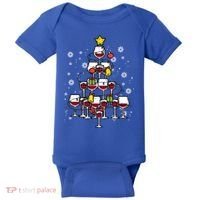 Wine Christmas Tree Xmas Pajamas Pjs Gift Baby Bodysuit thumb 0