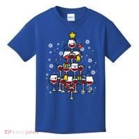 Wine Christmas Tree Xmas Pajamas Pjs Gift Kids T-Shirt thumb 0