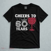 Wo Cheers To 60 Years 60th Birthday Party 60 Years Old Wo T-Shirt thumb 5