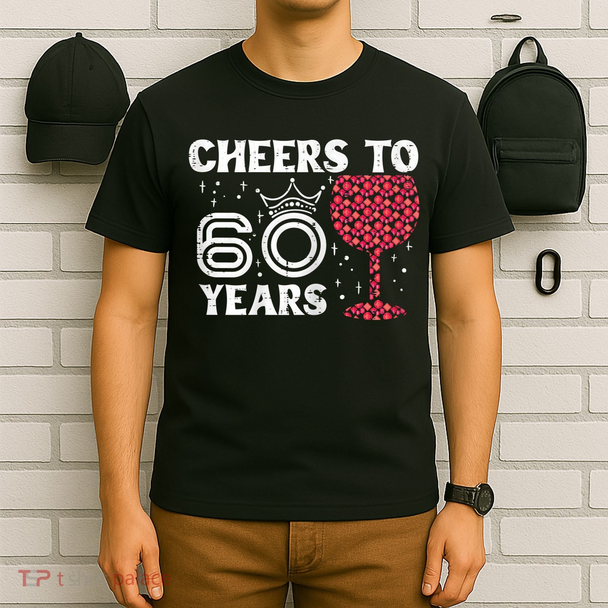 Wo Cheers To 60 Years 60th Birthday Party 60 Years Old Wo T-Shirt