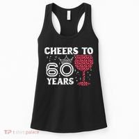Wo Cheers To 60 Years 60th Birthday Party 60 Years Old Wo Women's Tank Top thumb 0