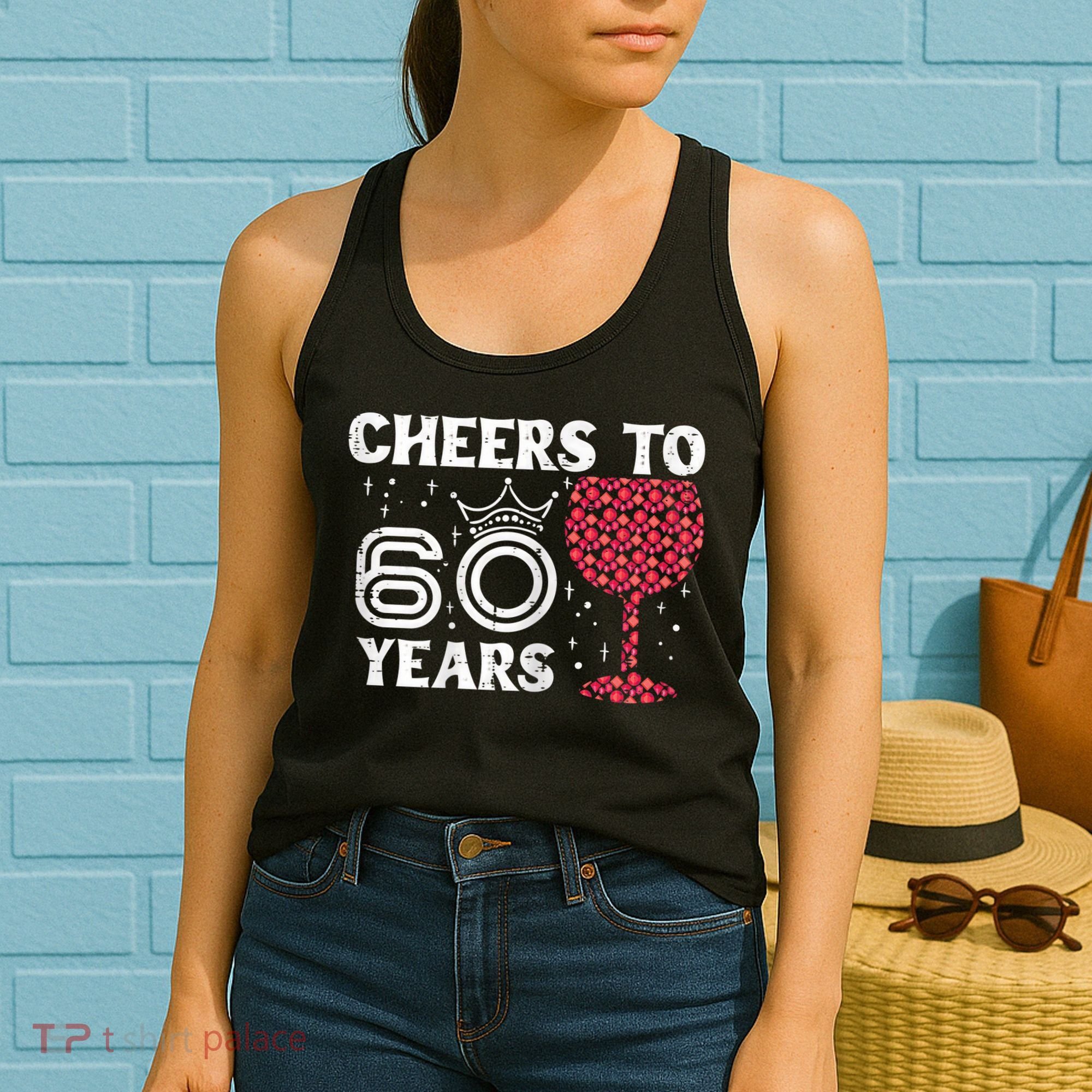Wo Cheers To 60 Years 60th Birthday Party 60 Years Old Wo Women's Tank Top