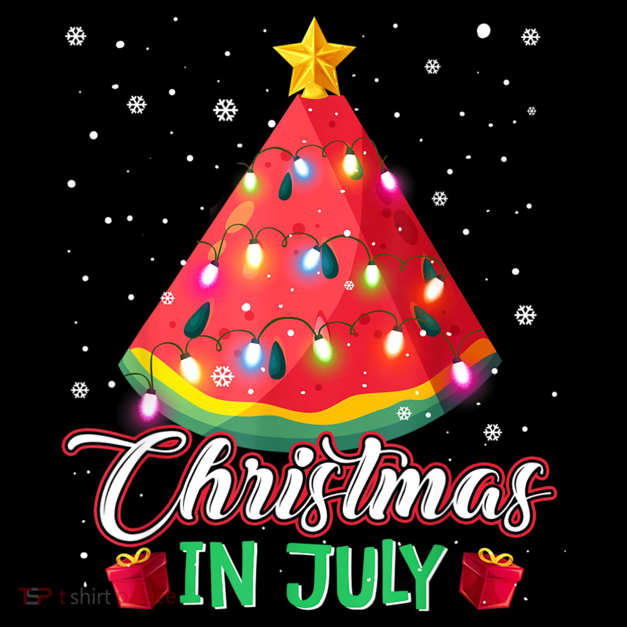 Watermelon Christmas Tree Christmas In July Summer Vacation Coffee Mug