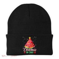 Watermelon Christmas Tree Christmas In July Summer Vacation Beanie thumb 0