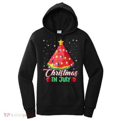 Watermelon Christmas Tree Christmas In July Summer Vacation Women's Hoodie