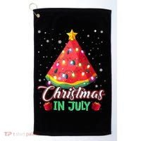 Watermelon Christmas Tree Christmas In July Summer Vacation Golf Towel thumb 0