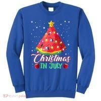 Watermelon Christmas Tree Christmas In July Summer Vacation Sweatshirt thumb 0
