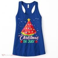 Watermelon Christmas Tree Christmas In July Summer Vacation Women's Tank Top thumb 0