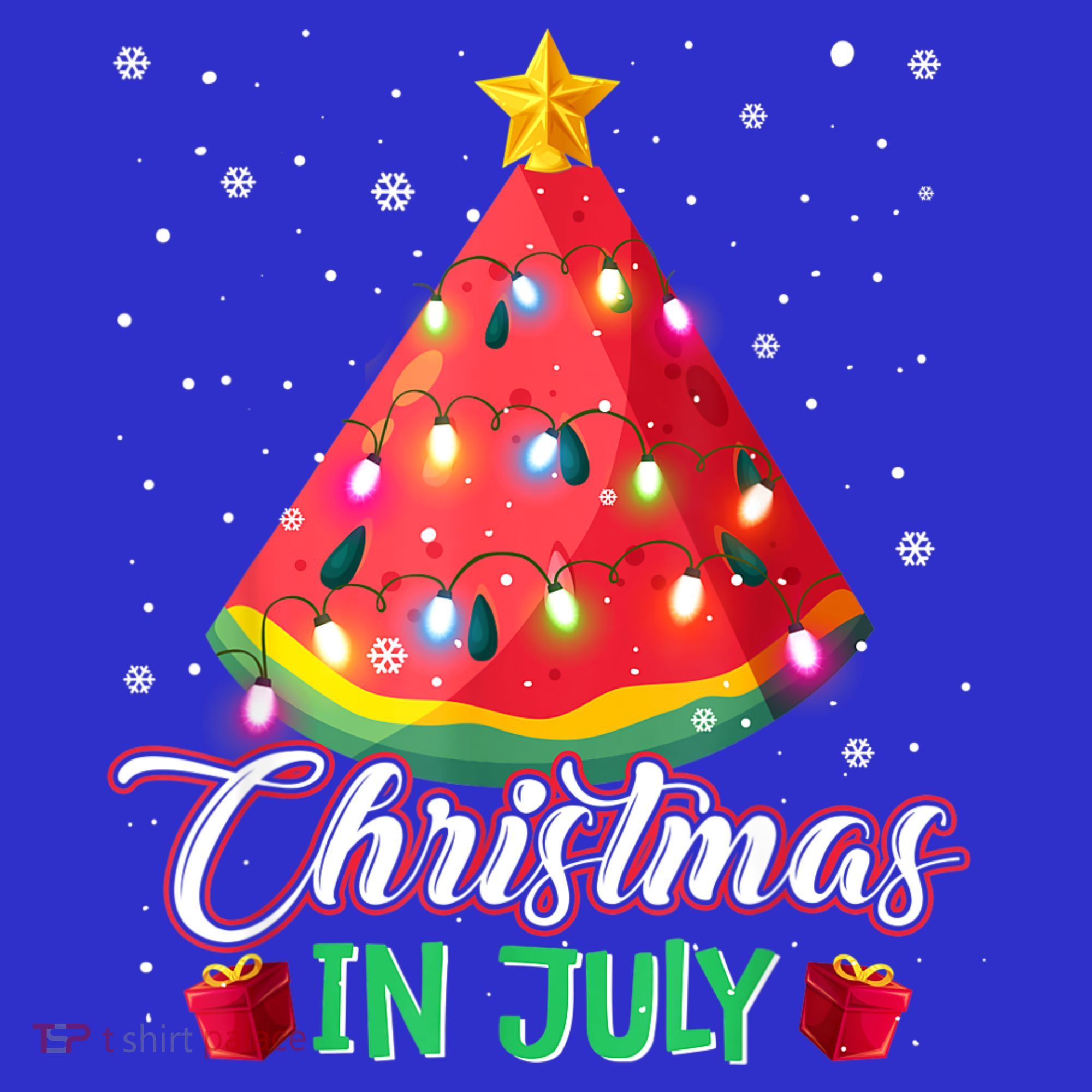 Watermelon Christmas Tree Christmas In July Summer Vacation Women's Tank Top