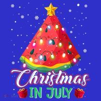 Watermelon Christmas Tree Christmas In July Summer Vacation Kids Long Sleeve Shirt thumb 2
