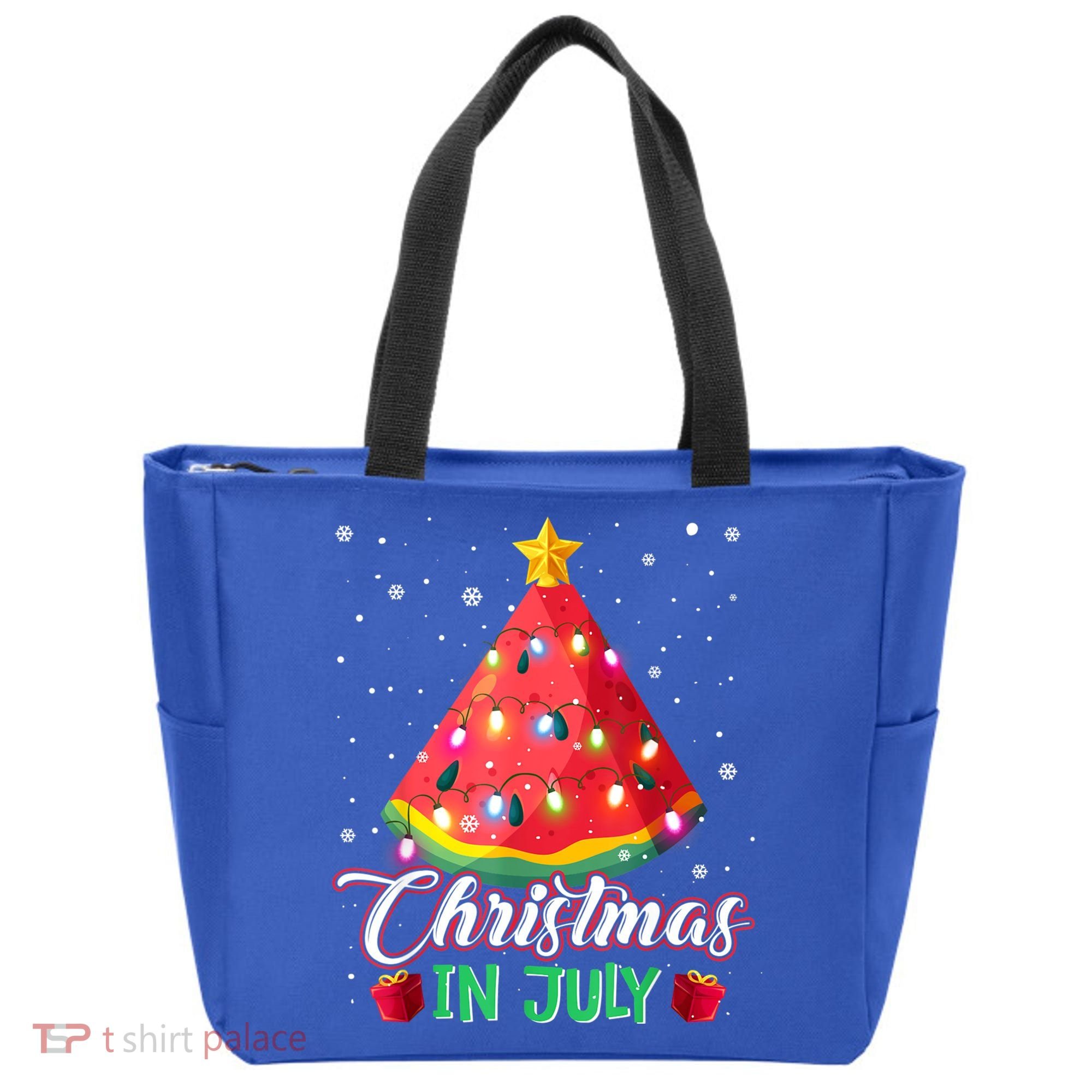 Watermelon Christmas Tree Christmas In July Summer Vacation Tote Bag