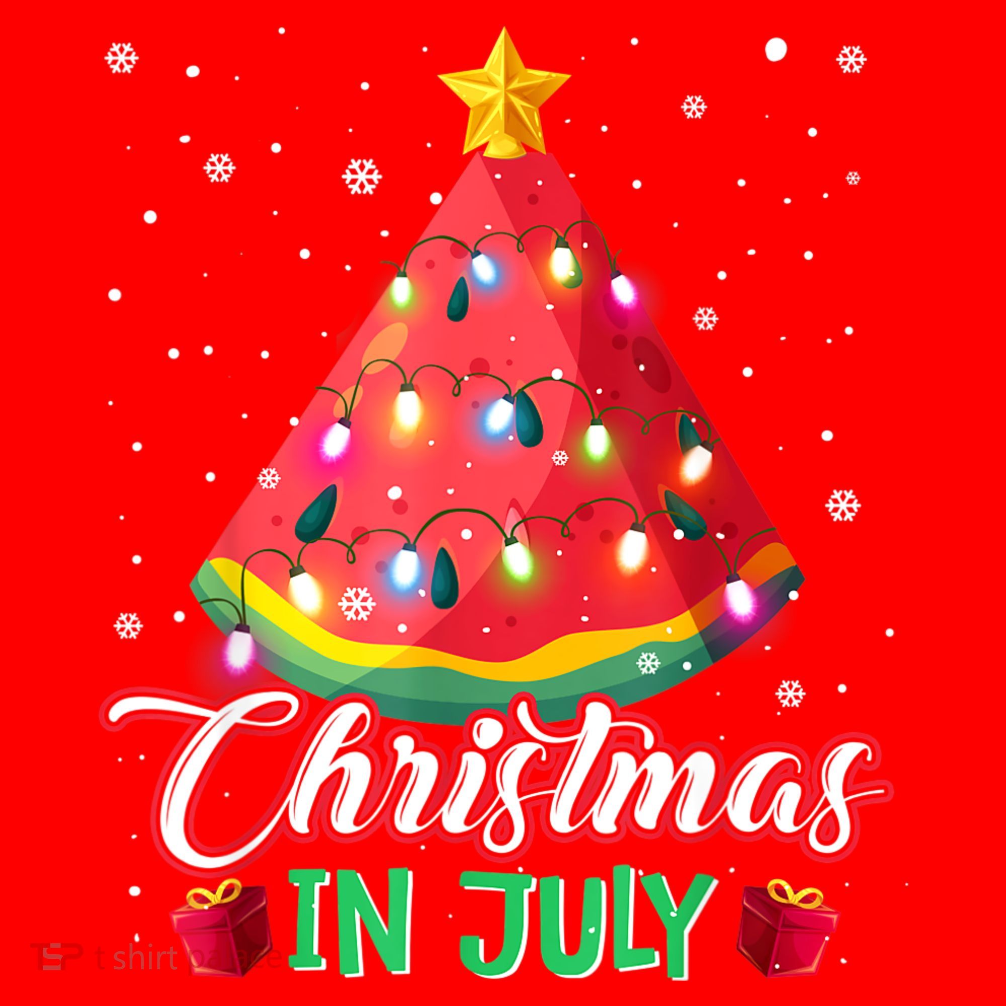 Watermelon Christmas Tree Christmas In July Summer Vacation Santa Hat