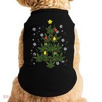 Weed Christmas Tree Xmas Pj 420 Cannabis Marijuana Pot Doggie Tank thumb 0