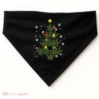 Weed Christmas Tree Xmas Pj 420 Cannabis Marijuana Pot USA-Made Doggie Bandana thumb 0